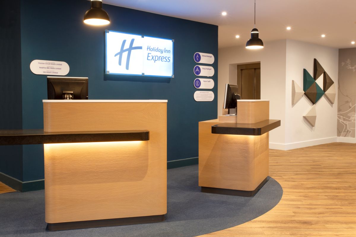 Reception desk at Holiday Inn Express